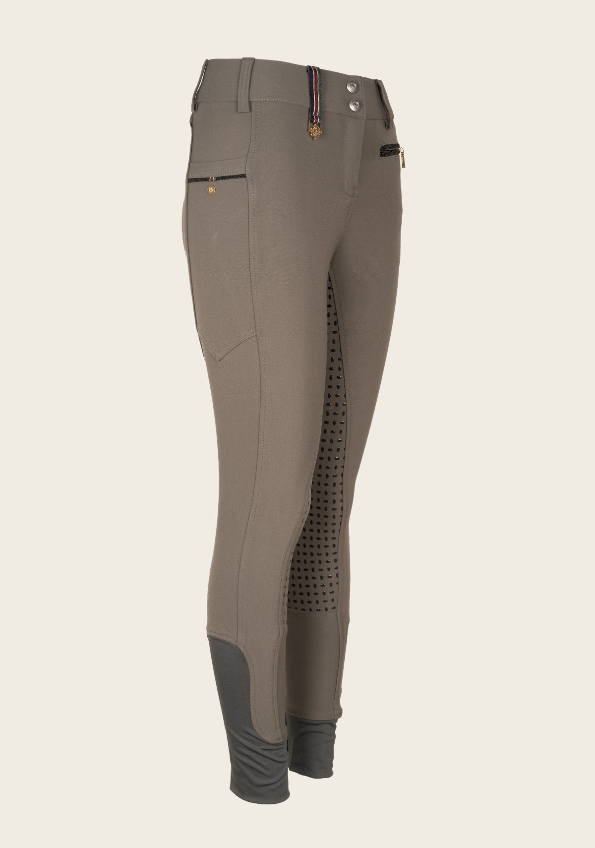Image of Inspire Full Seat High Waist Dusky Green Bamboo Breeches