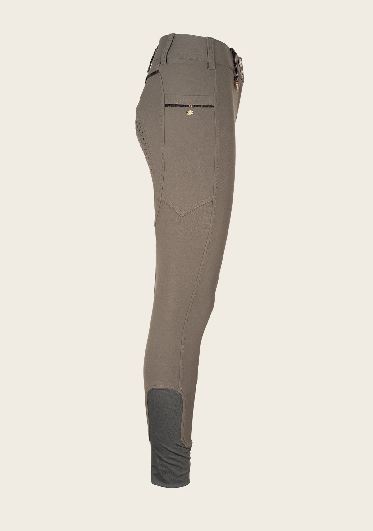 Image of Inspire Full Seat High Waist Dusky Green Bamboo Breeches