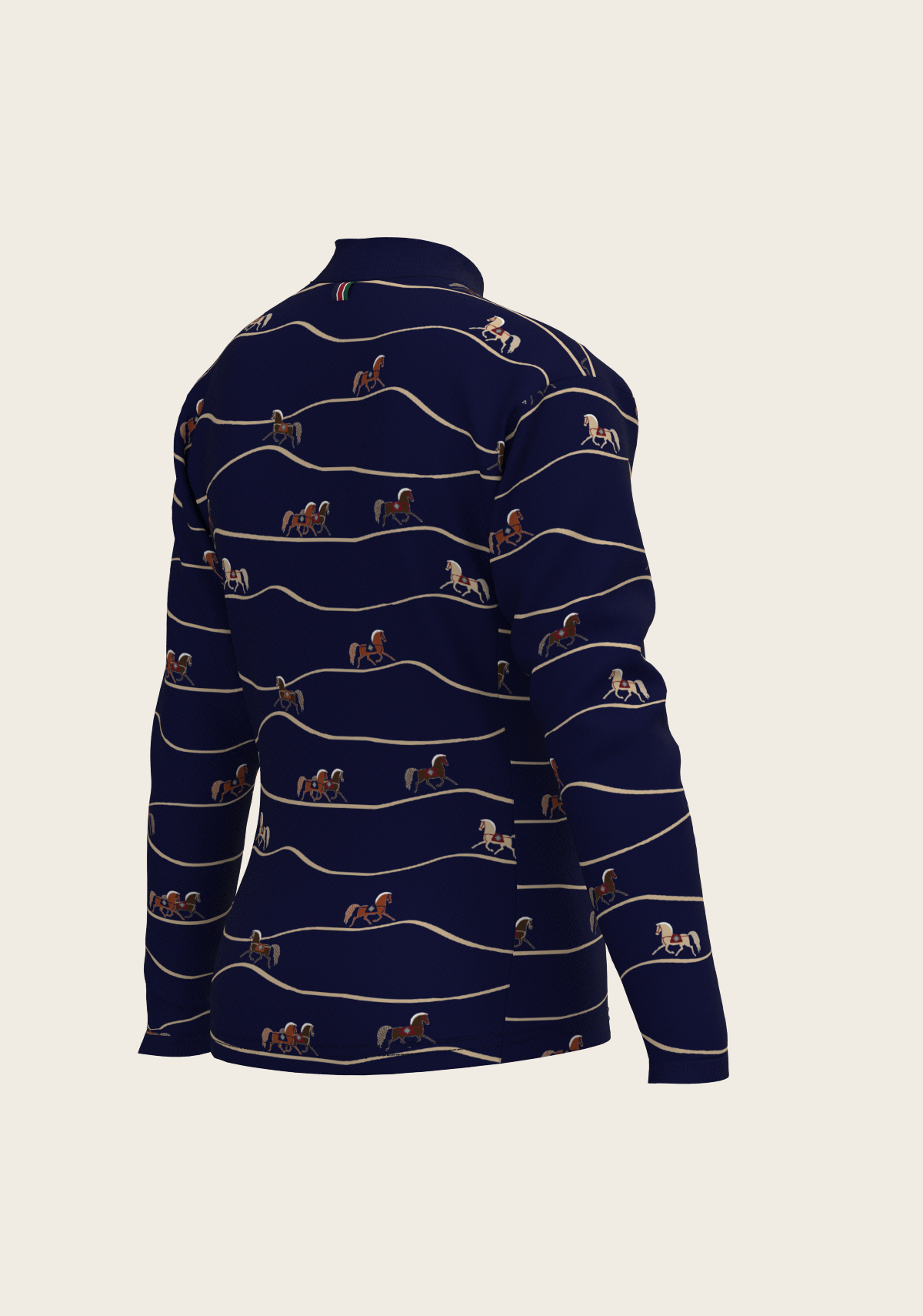 Image of Navy Cheval Children's Long Sleeve Shirt