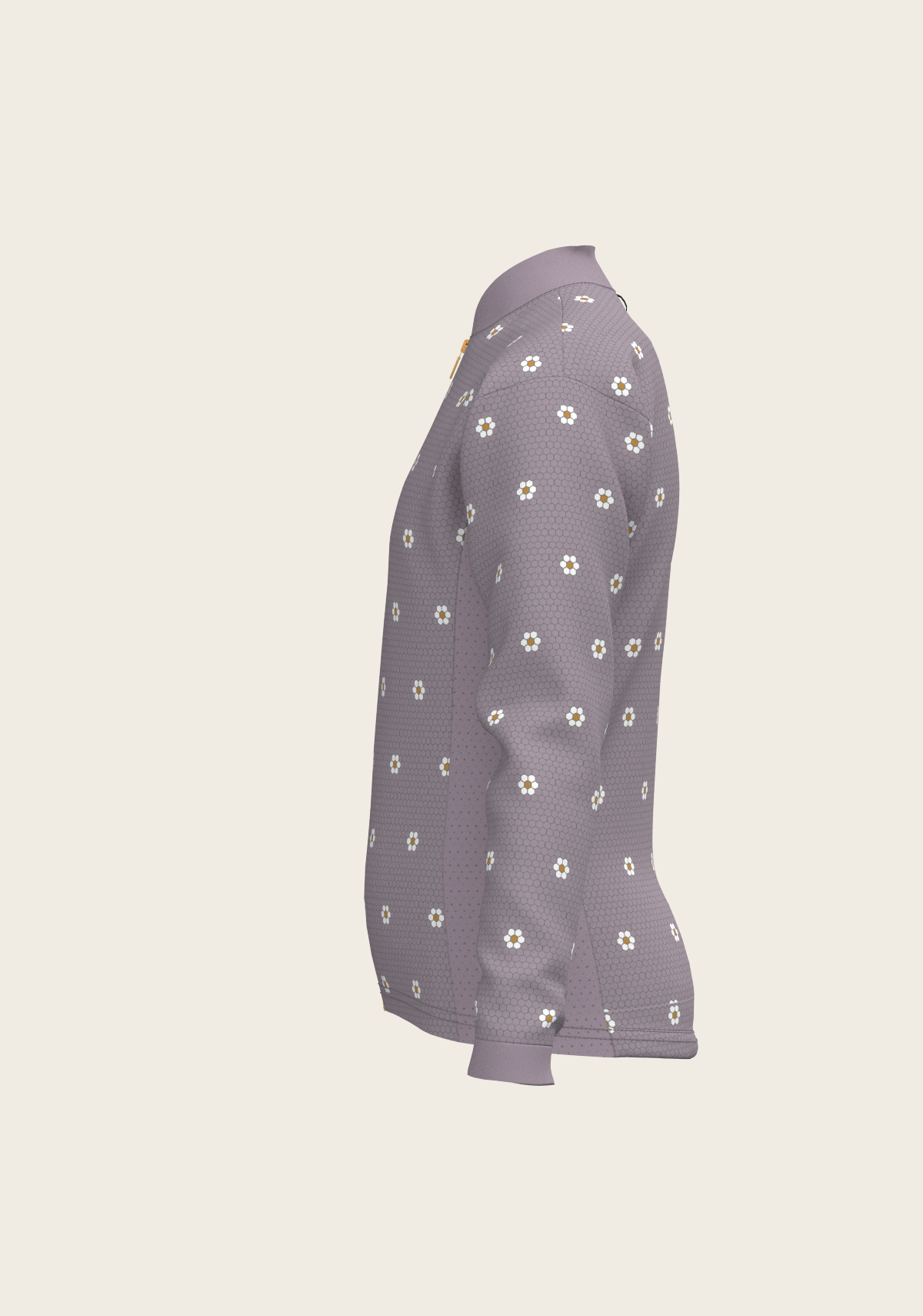 Image of Mosaic Daises in Lavender Children's Long Sleeve Shirt