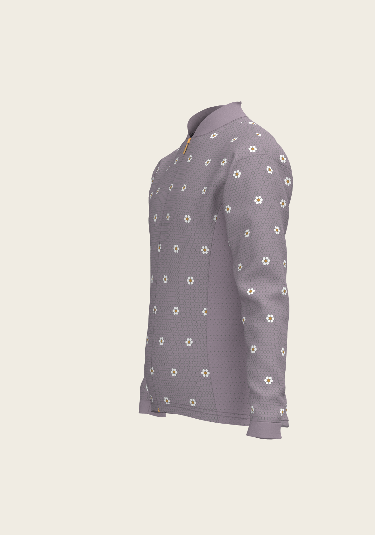 Image of Mosaic Daises in Lavender Children's Long Sleeve Shirt