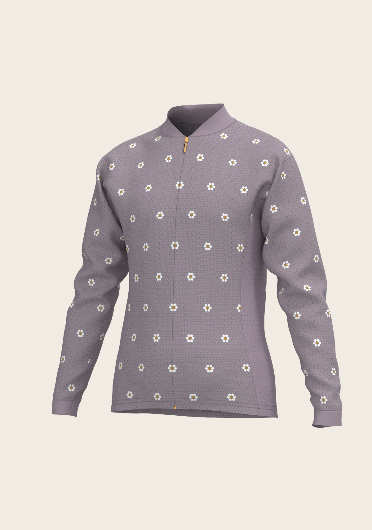 Image of Mosaic Daises in Lavender Children's Long Sleeve Shirt