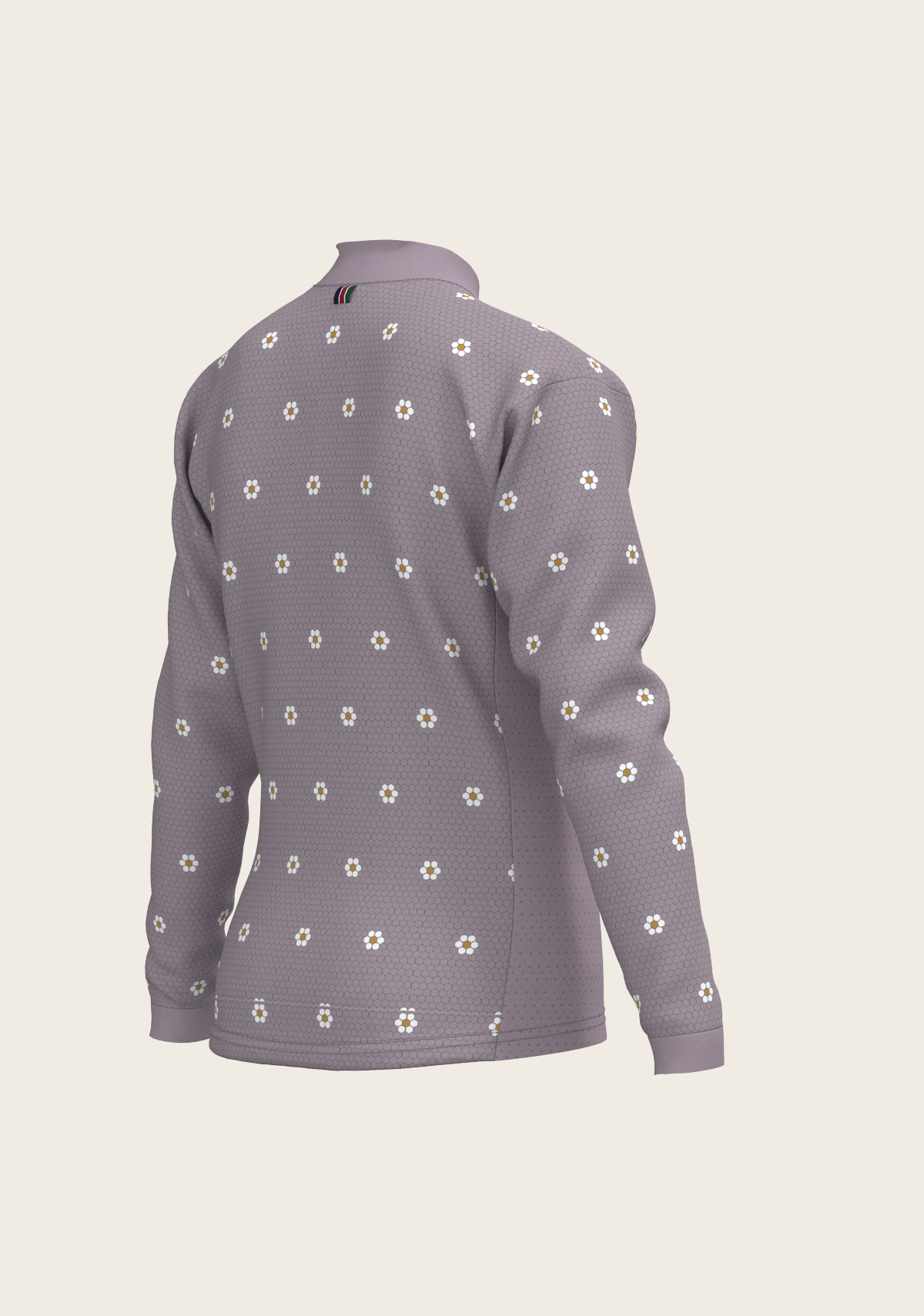 Image of Mosaic Daises in Lavender Children's Long Sleeve Shirt