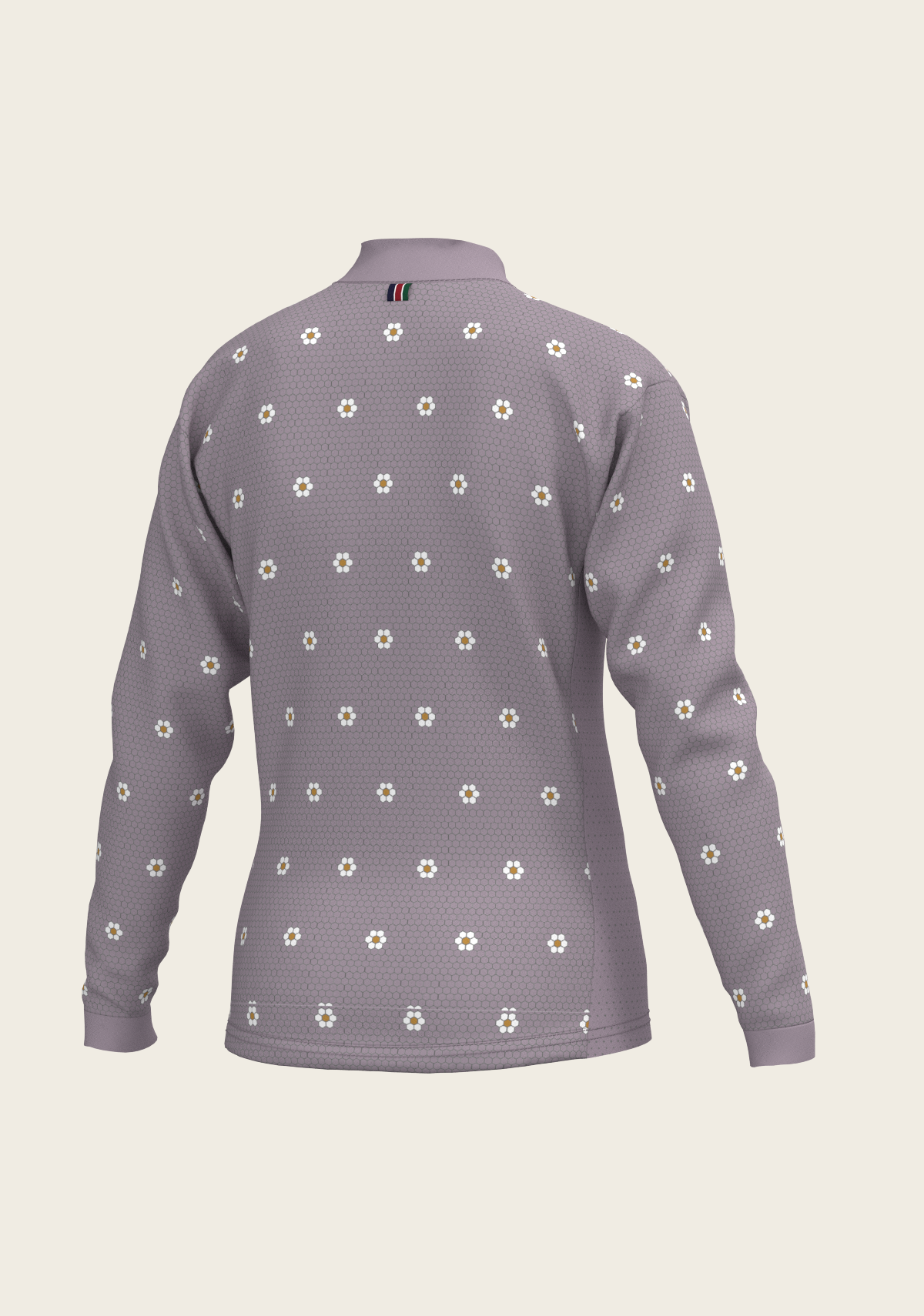 Image of Mosaic Daises in Lavender Children's Long Sleeve Shirt