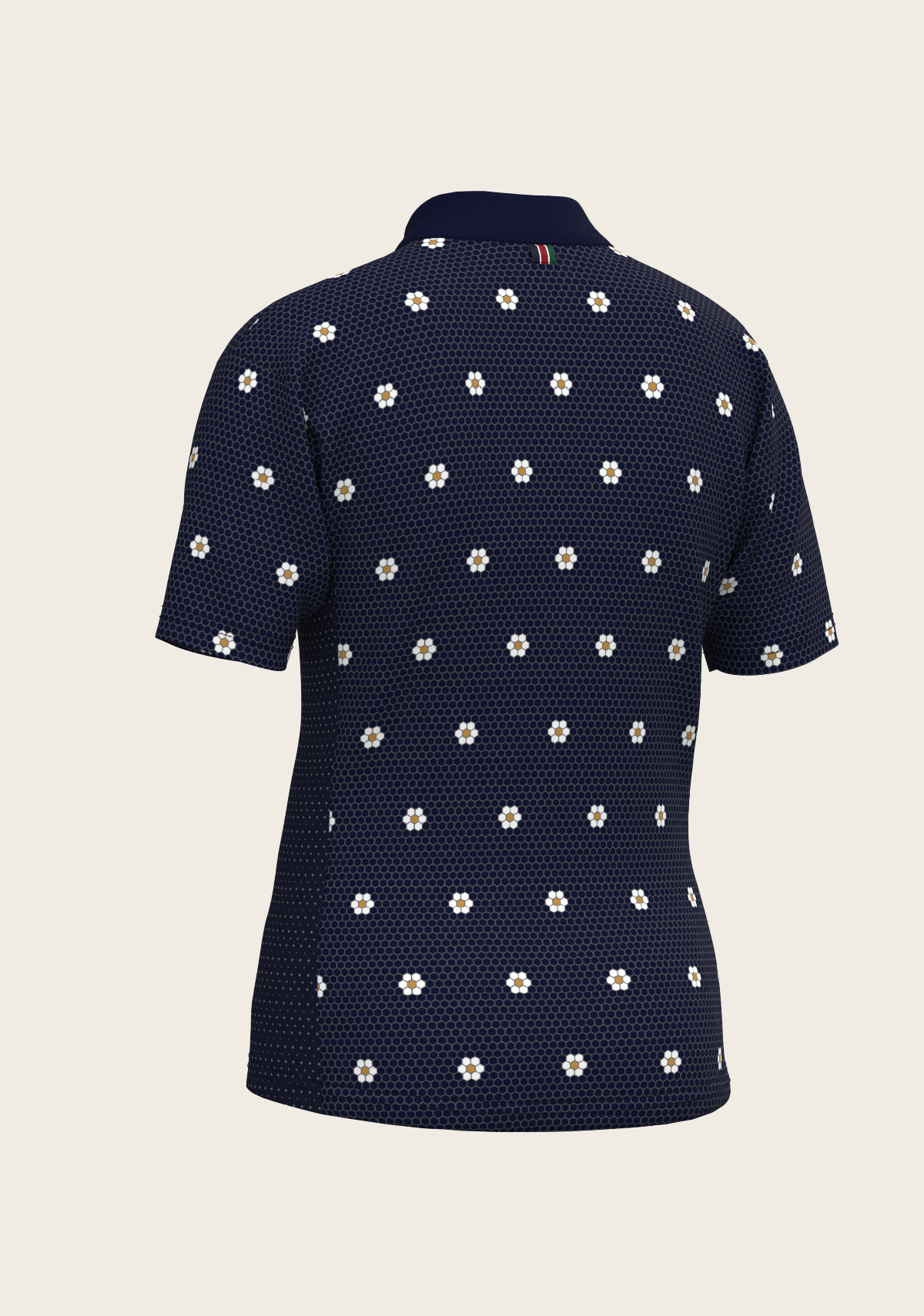 Mosaic Daisies in Navy Children's Short Sleeve Shirt