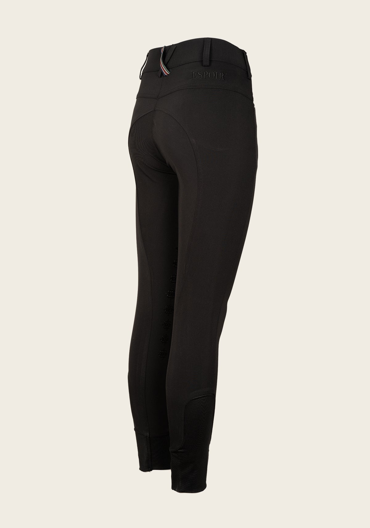Image of Coquet High Waist Coolmax Black Knee Patch Breeches