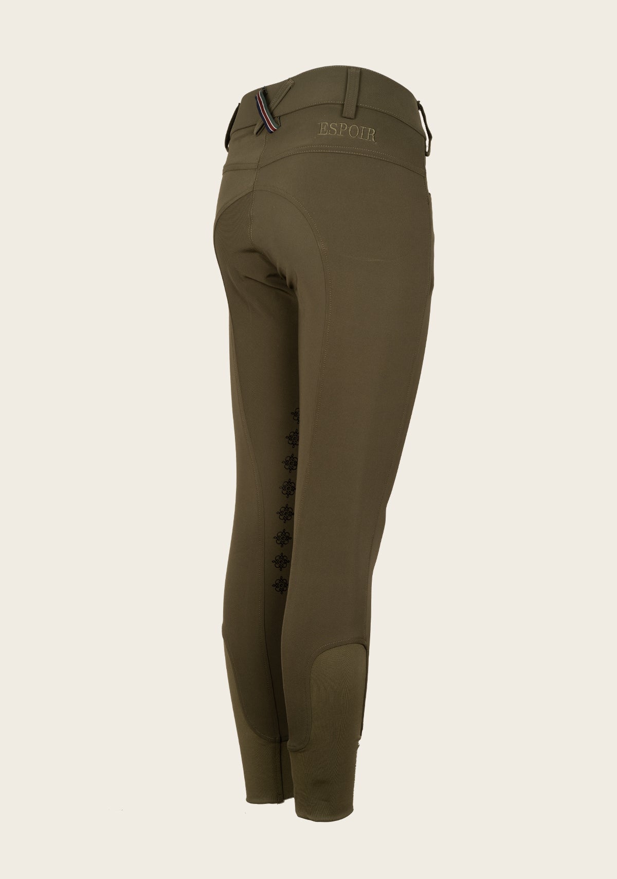 Image of Coquet High Waist Coolmax Olive Knee Patch Breeches