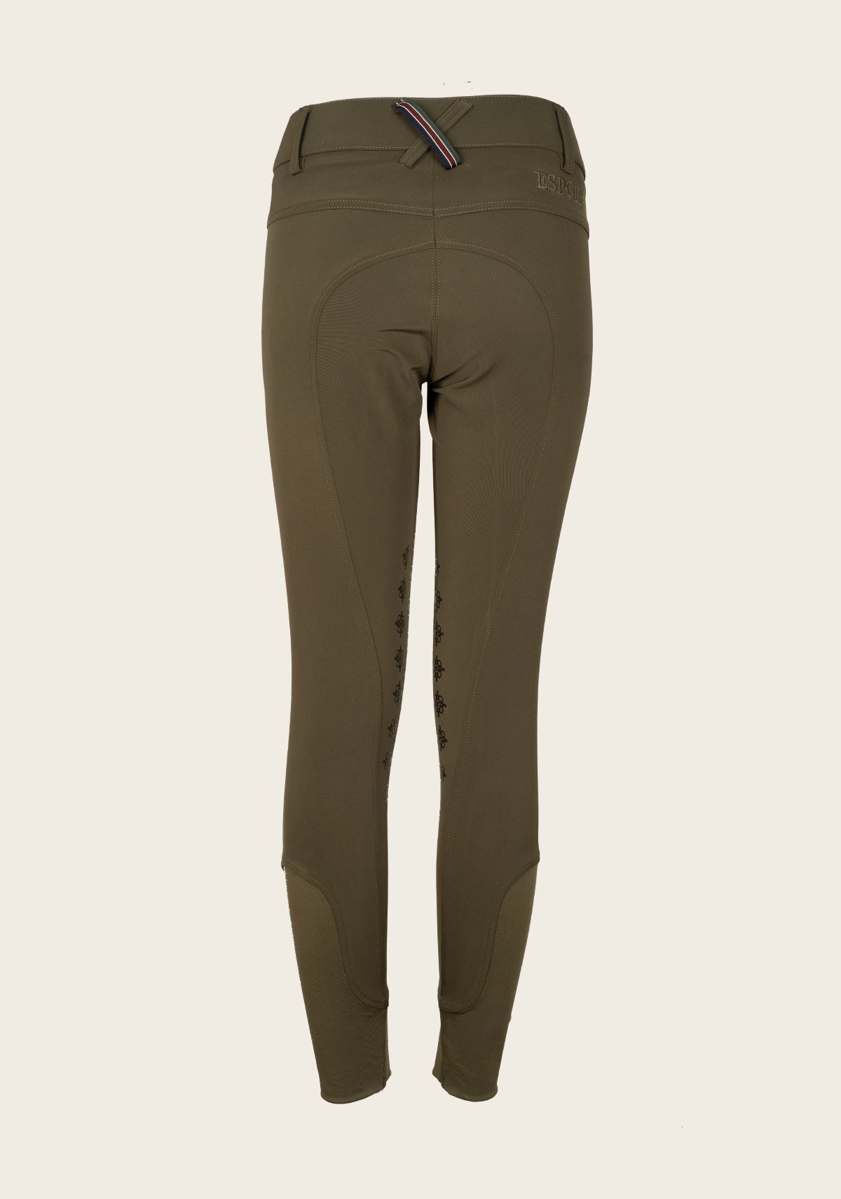 Image of Coquet High Waist Coolmax Olive Knee Patch Breeches