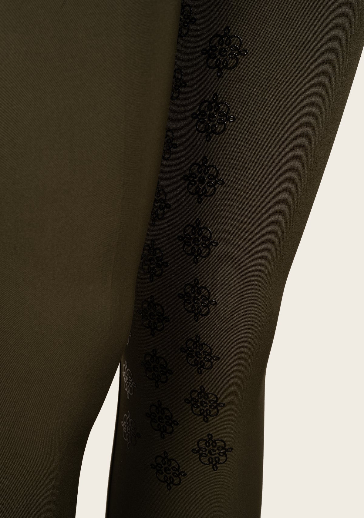 Image of Coquet High Waist Coolmax Olive Knee Patch Breeches