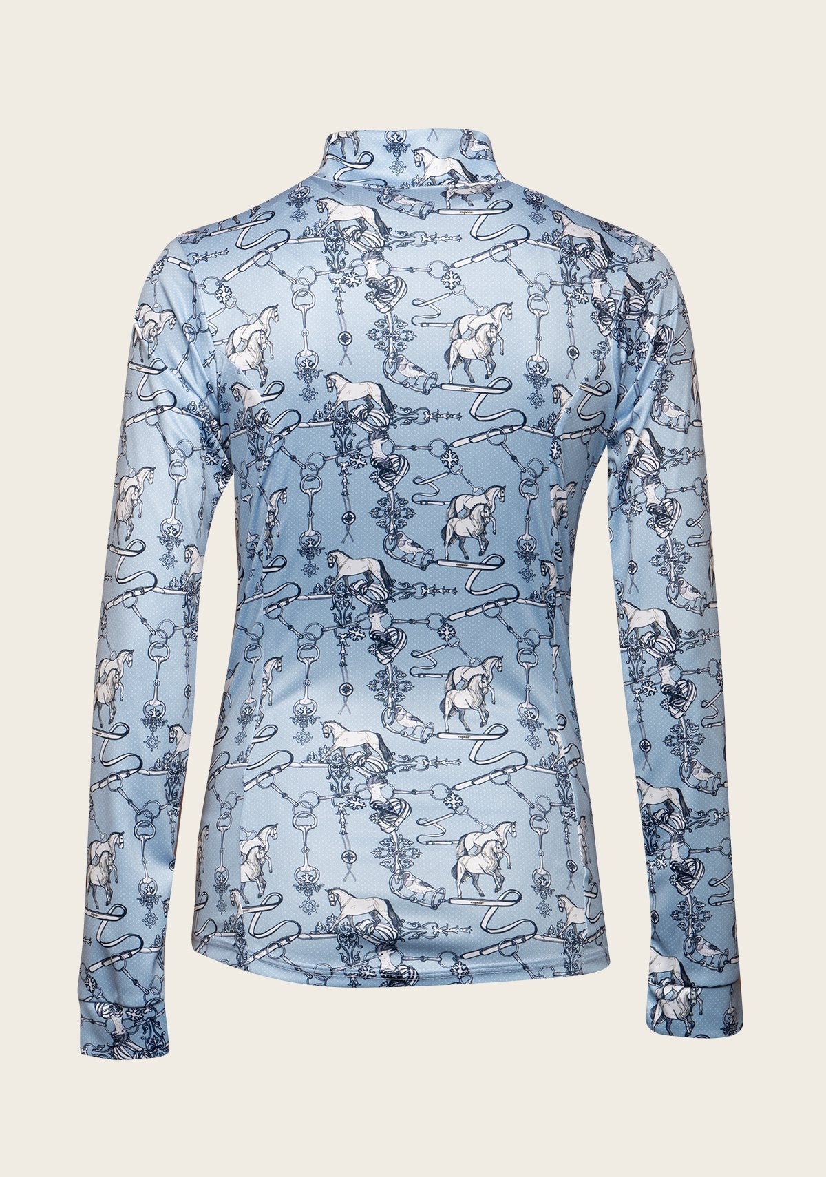 Image of Espoir Sky Blue Carnival Quarter Zip Sun Shirt