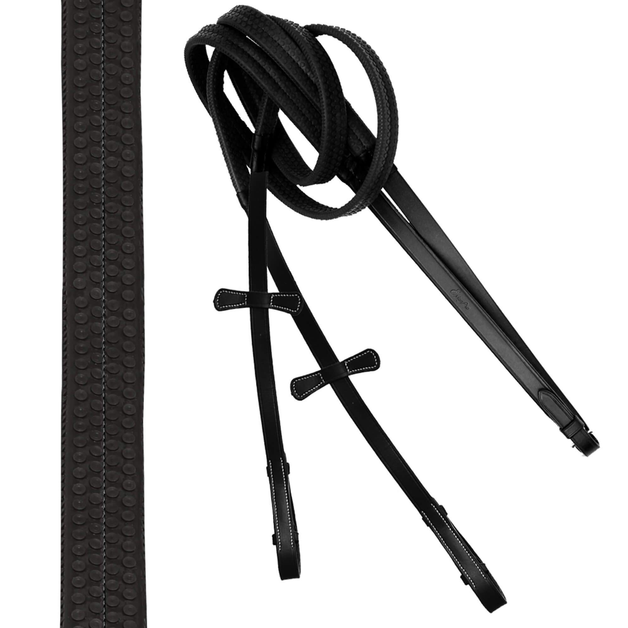 Image of ExionPro Twin Designer Fancy Stitched English Snaffle Bridle with Reins