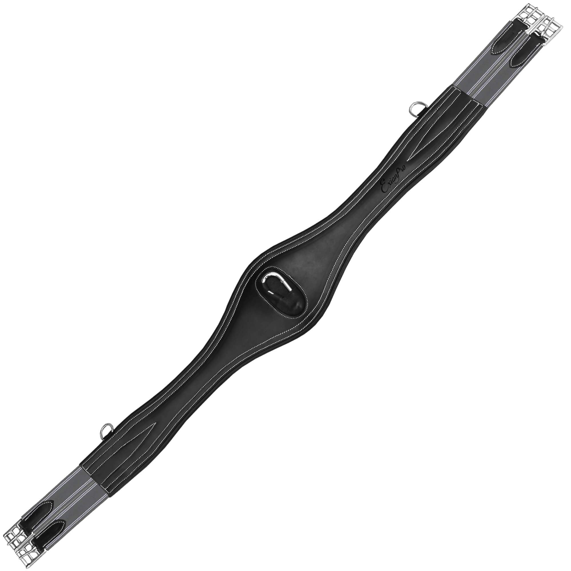 Image of ExionPro 'Snap' Over Lay Girth - Grey Elastic with White Lines