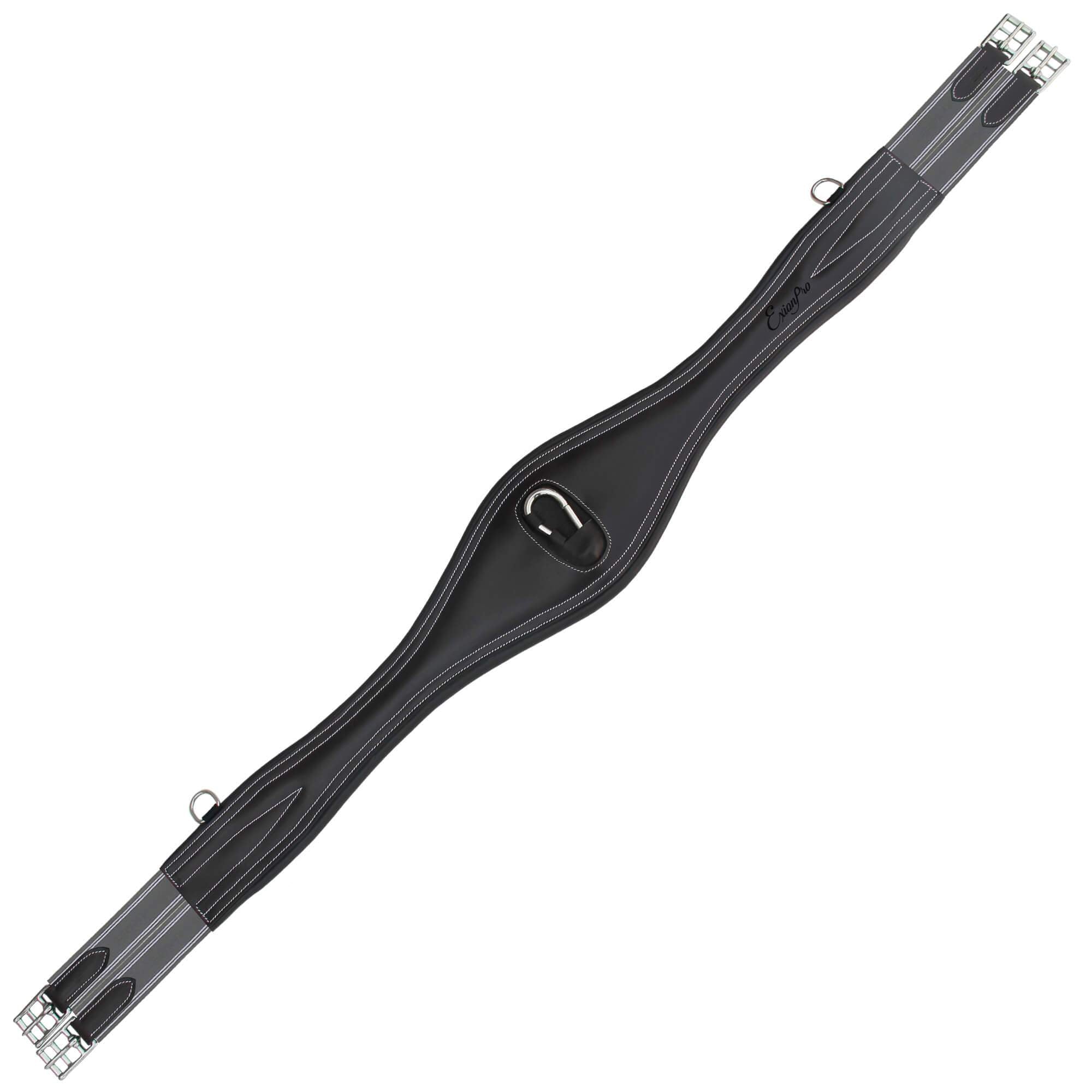 Image of ExionPro 'Snap' Over Lay Girth - Grey Elastic with White Lines