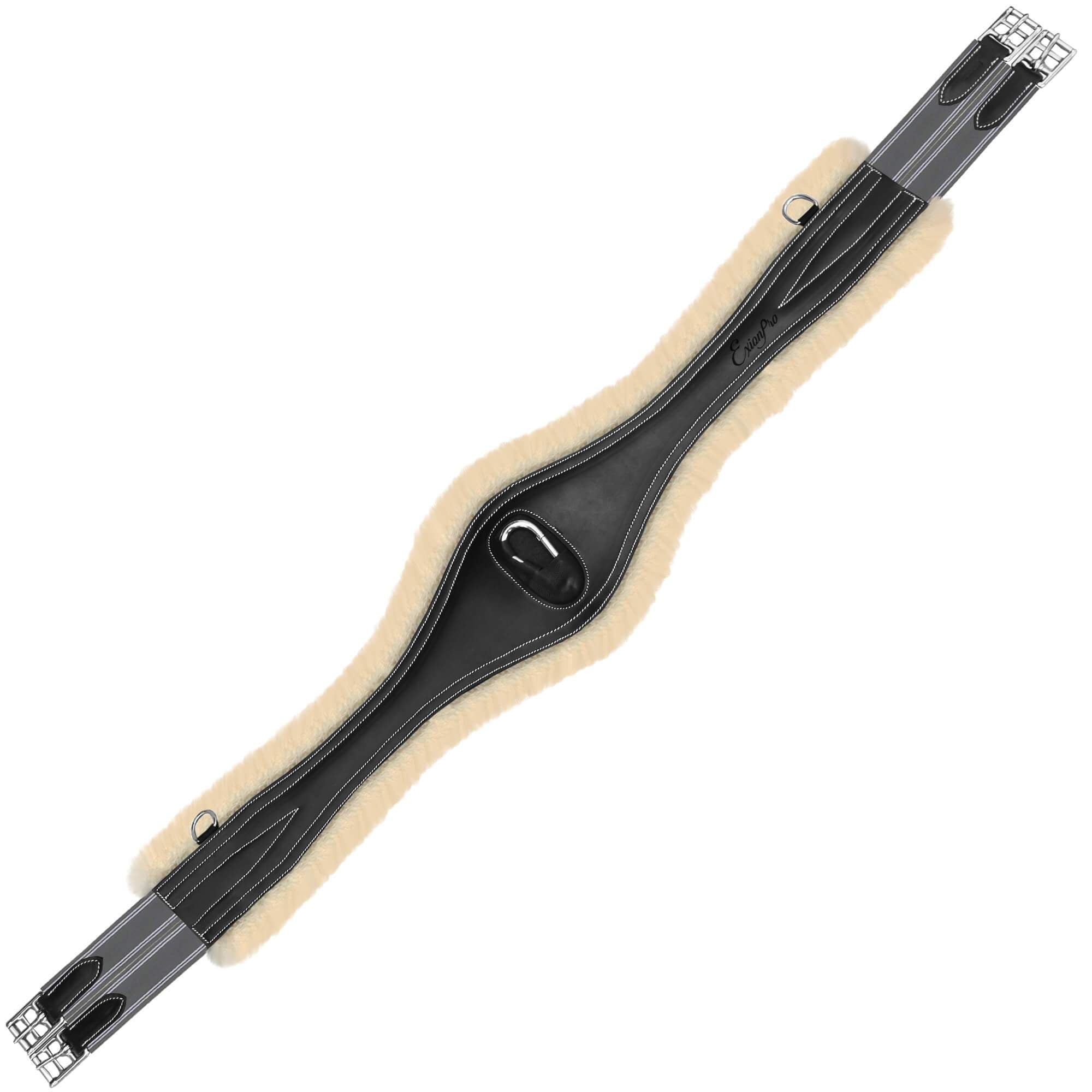 Image of ExionPro 'Snap' Over Lay Girth - Grey Elastic with White Lines