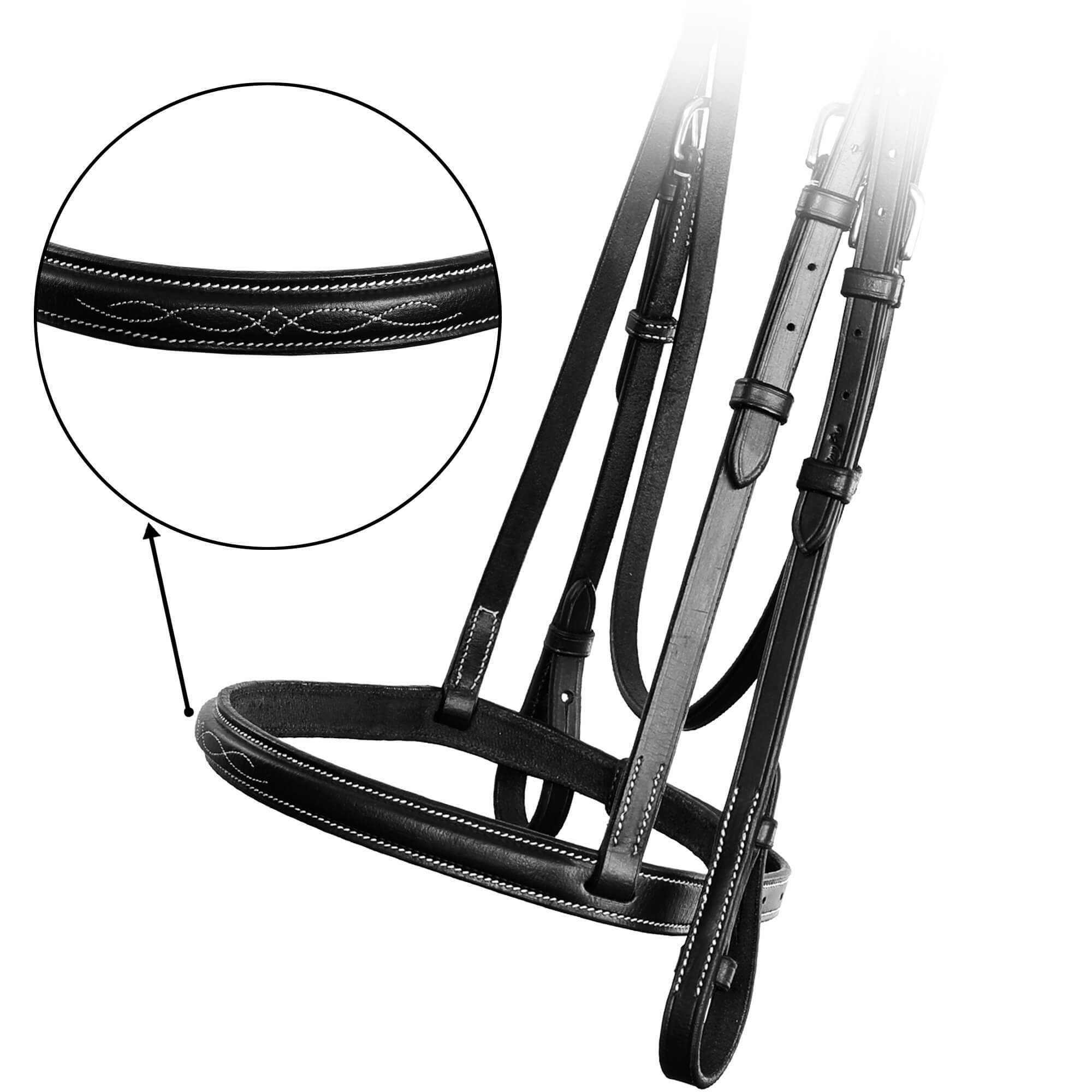 Image of ExionPro Traditional Hunter Bridle With Laced Reins