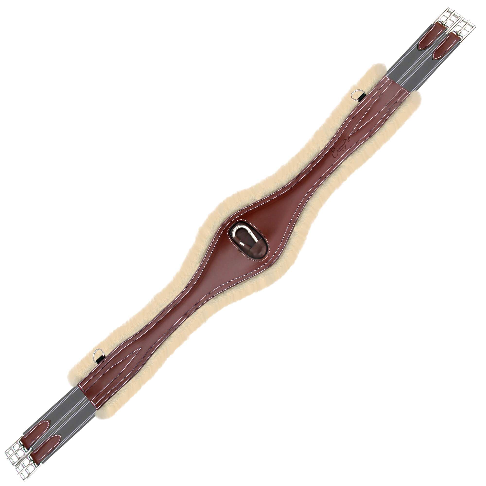 Image of ExionPro 'Snap' Over Lay Girth - Grey Elastic with White Lines