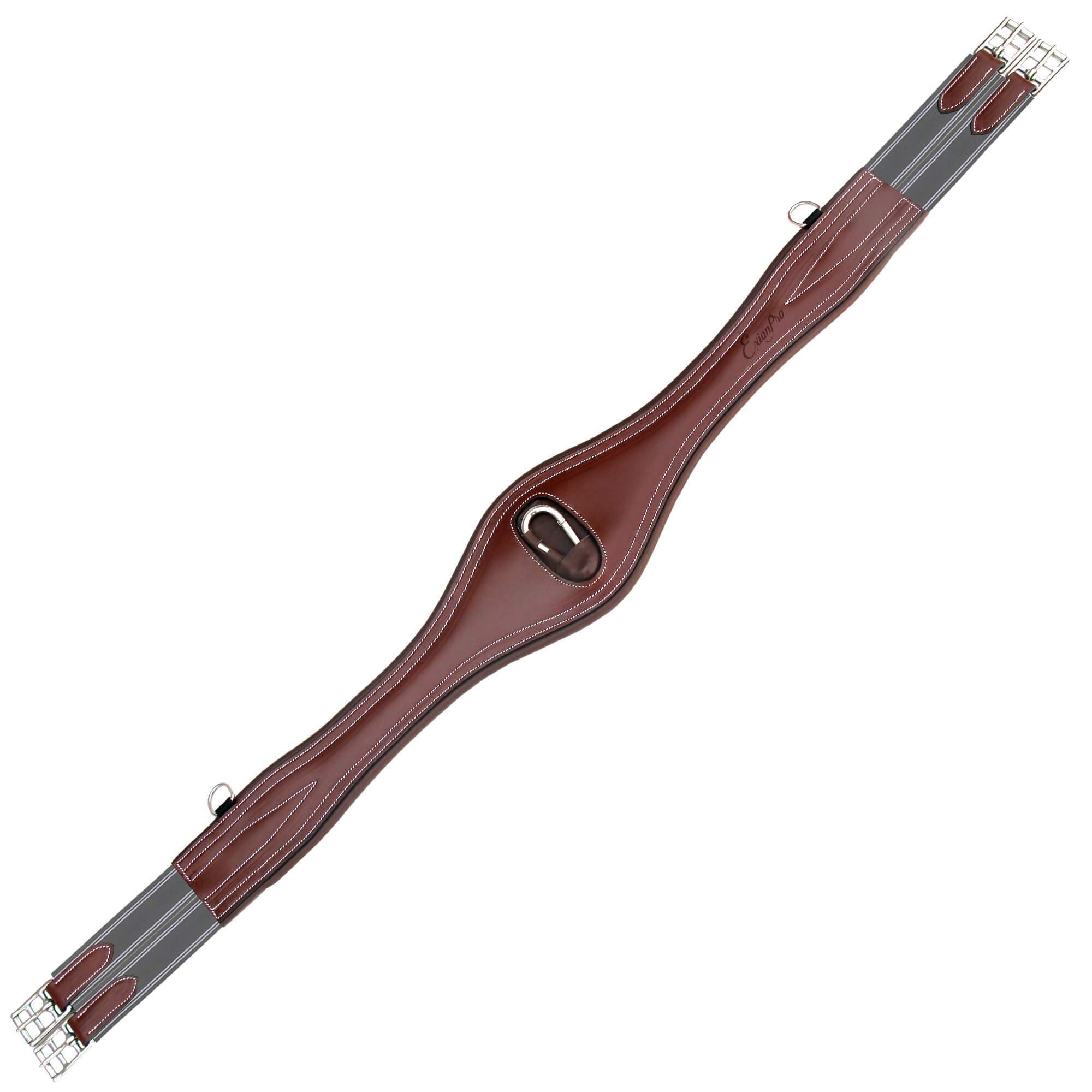 Image of ExionPro 'Snap' Over Lay Girth - Grey Elastic with White Lines