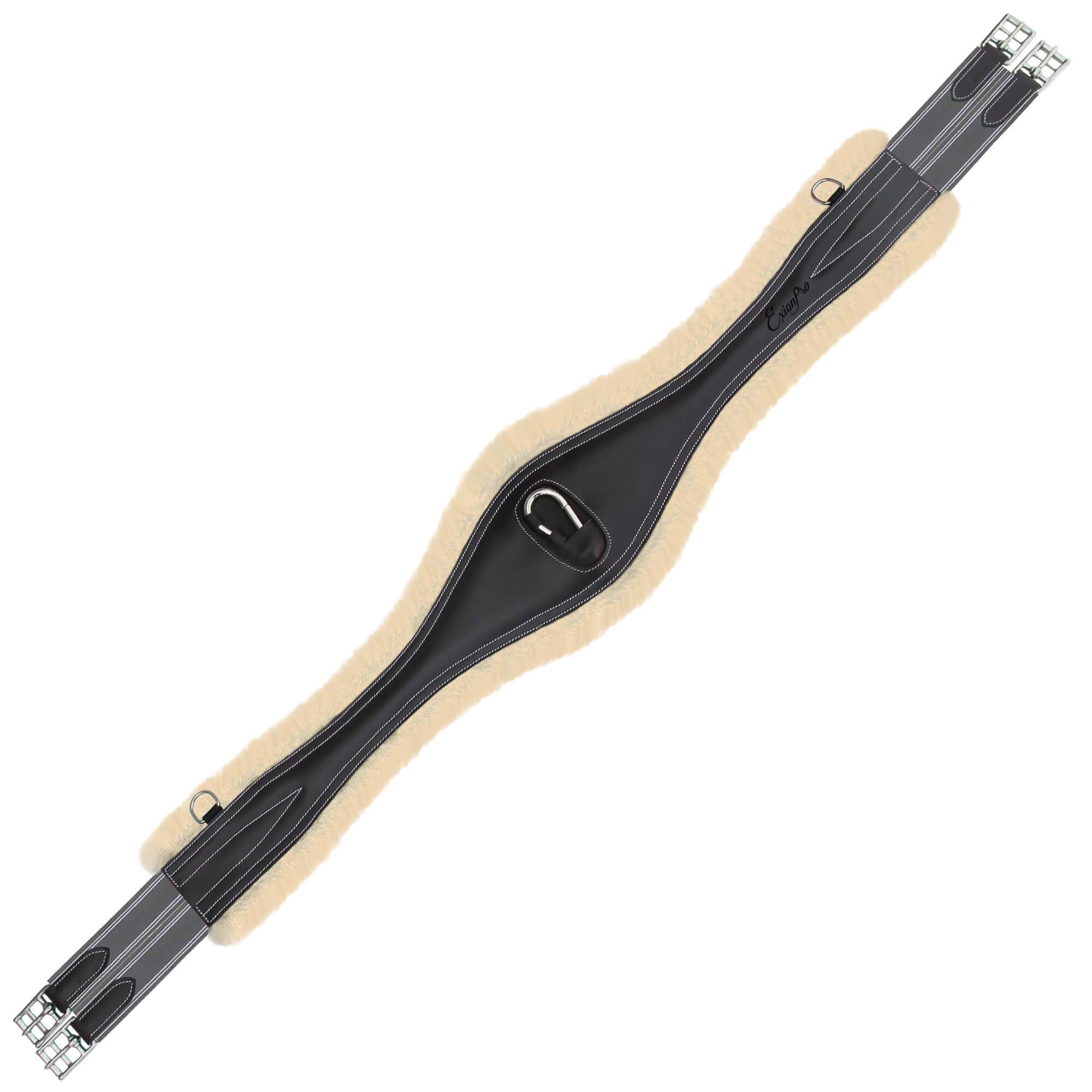 Image of ExionPro 'Snap' Over Lay Girth - Grey Elastic with White Lines