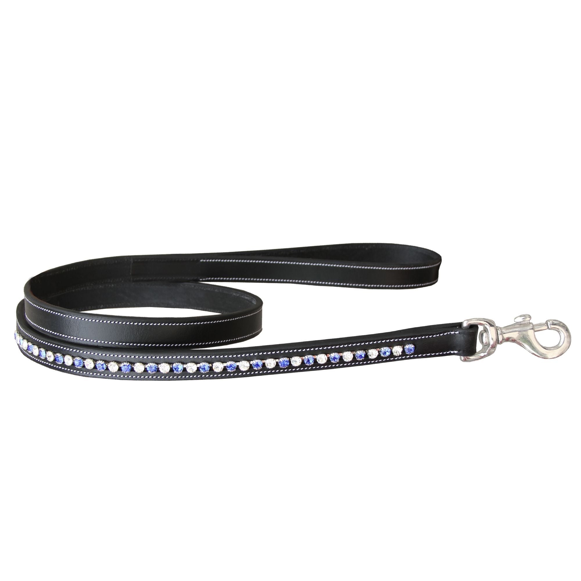 ExionPro White & Blue Bling Dog Leash