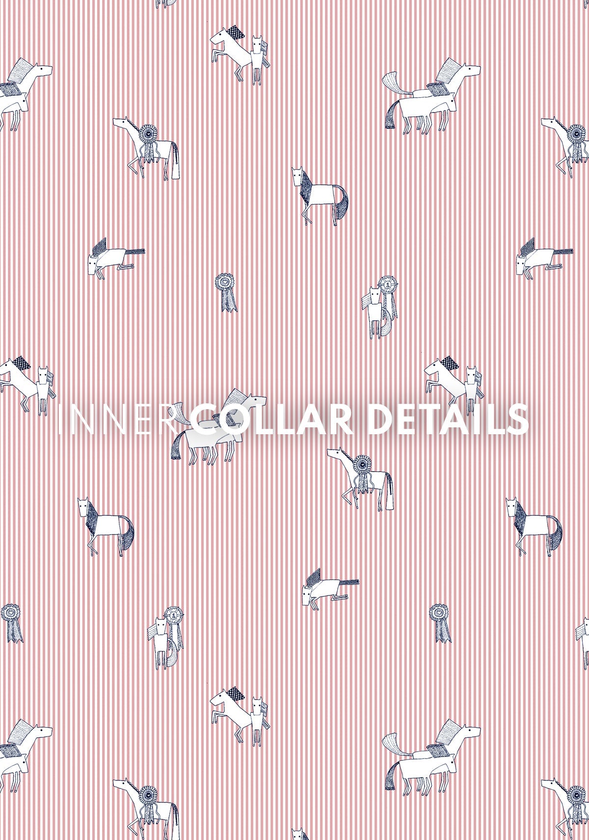 Image of Stripes in Rose Short Pleated Long Sleeve Show Shirt