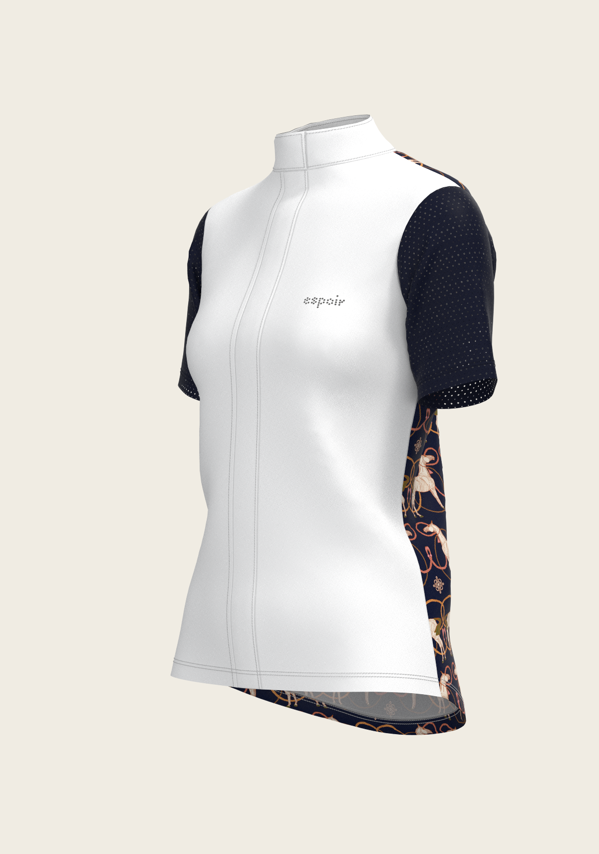 Image of Roped Horses on Navy Short Sleeve Show Shirt