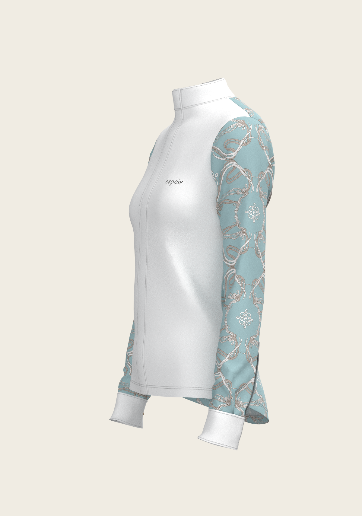 Roped Bridles on Sky Blue Long Sleeve Show Shirt