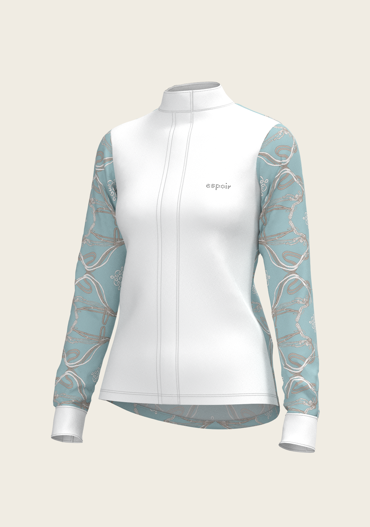 Image of Roped Bridles on Sky Blue Long Sleeve Show Shirt