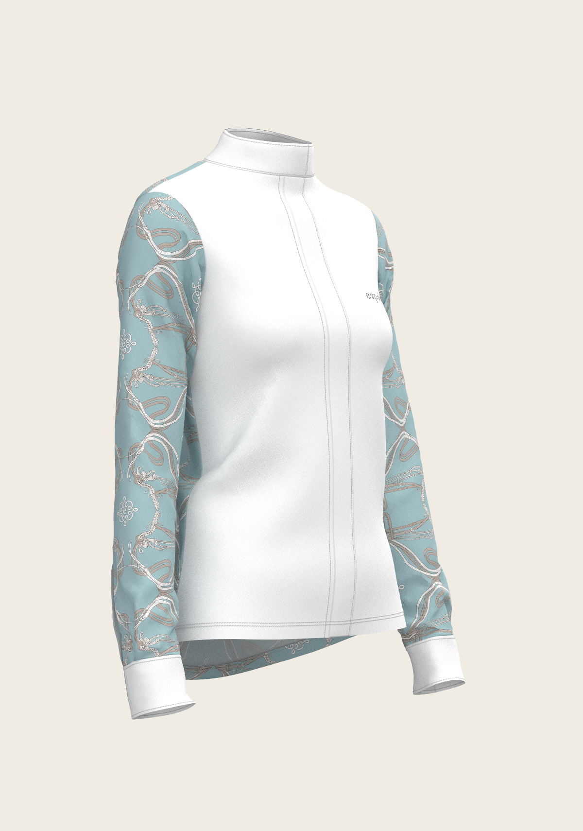 Image of Roped Bridles on Sky Blue Long Sleeve Show Shirt