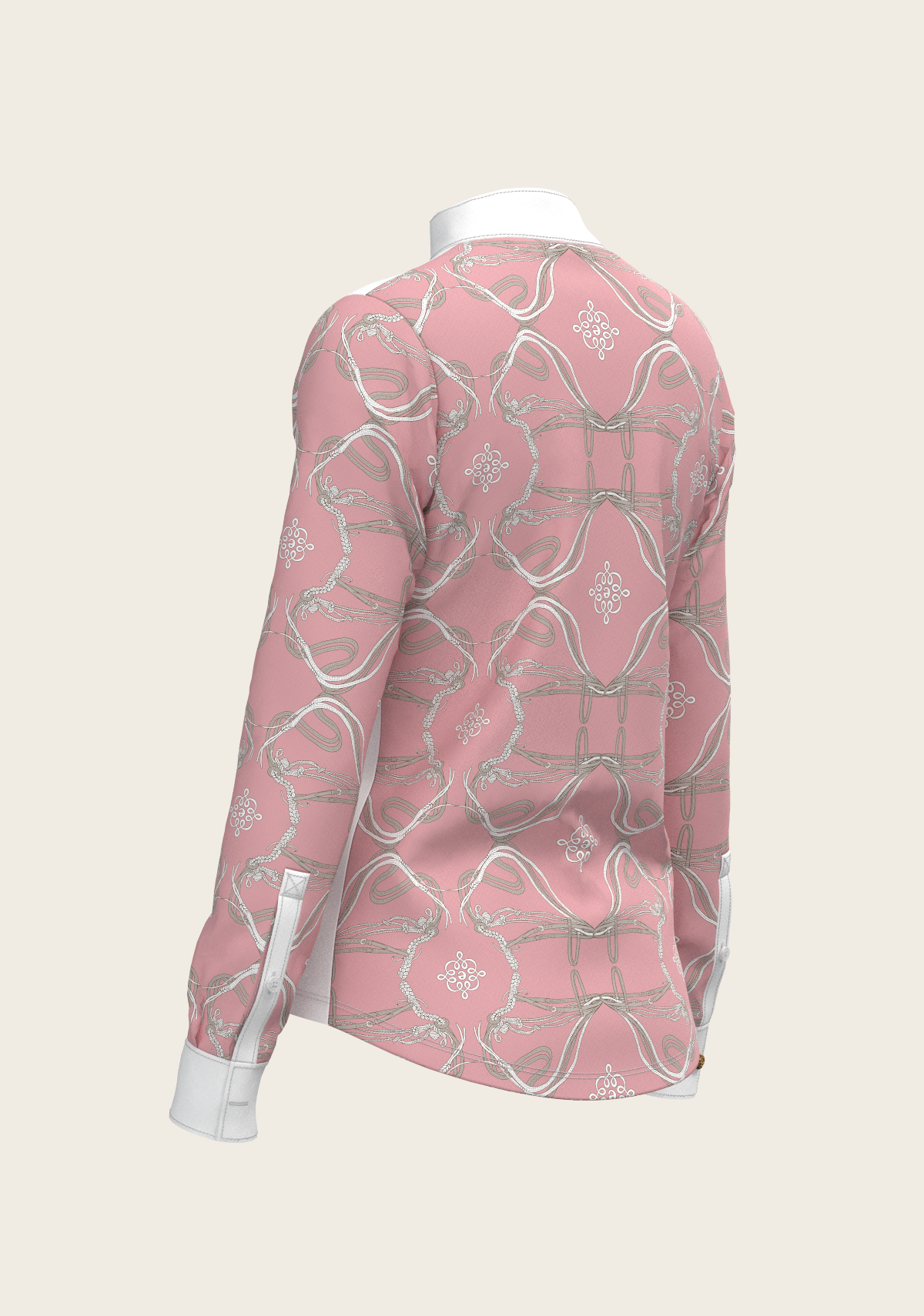 Image of Roped Bridles on Rose Long Sleeve Show Shirt