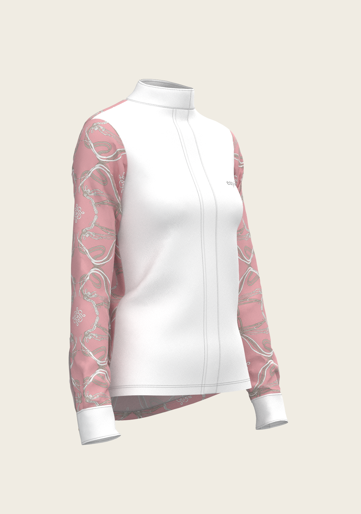 Image of Roped Bridles on Rose Long Sleeve Show Shirt