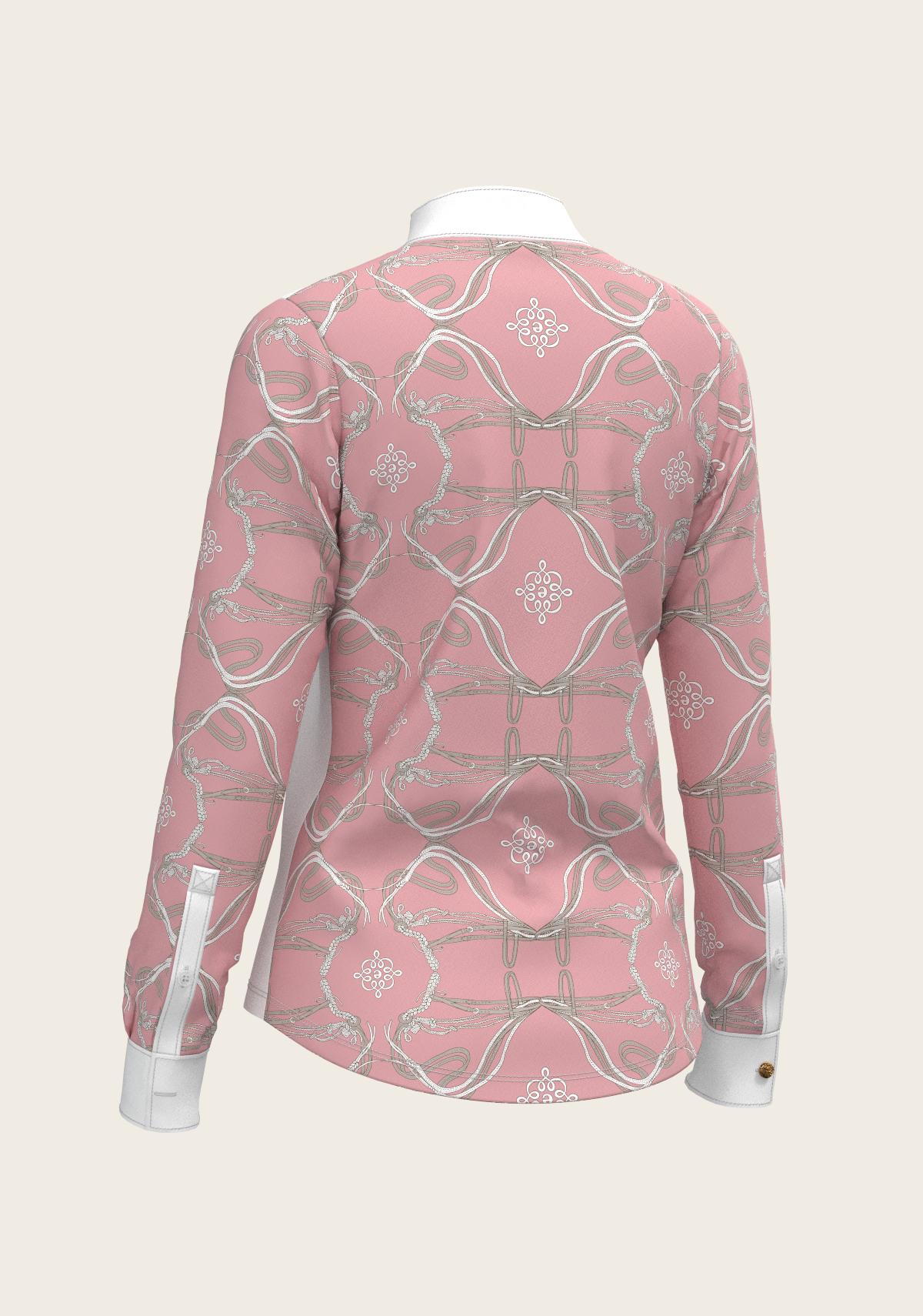 Image of Roped Bridles on Rose Long Sleeve Show Shirt