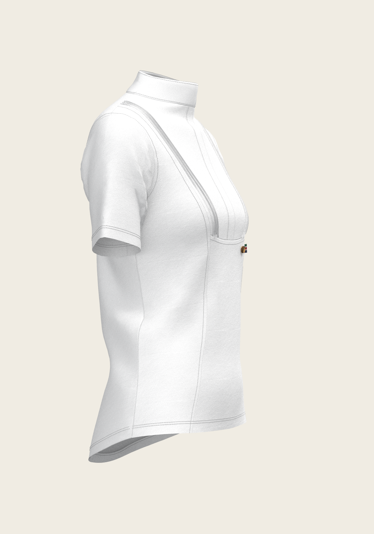 Image of Short Pleated Short Sleeve Show Shirt