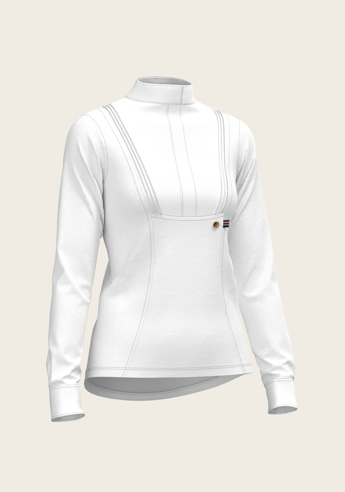 Image of Short Pleated Long Sleeve Show Shirt