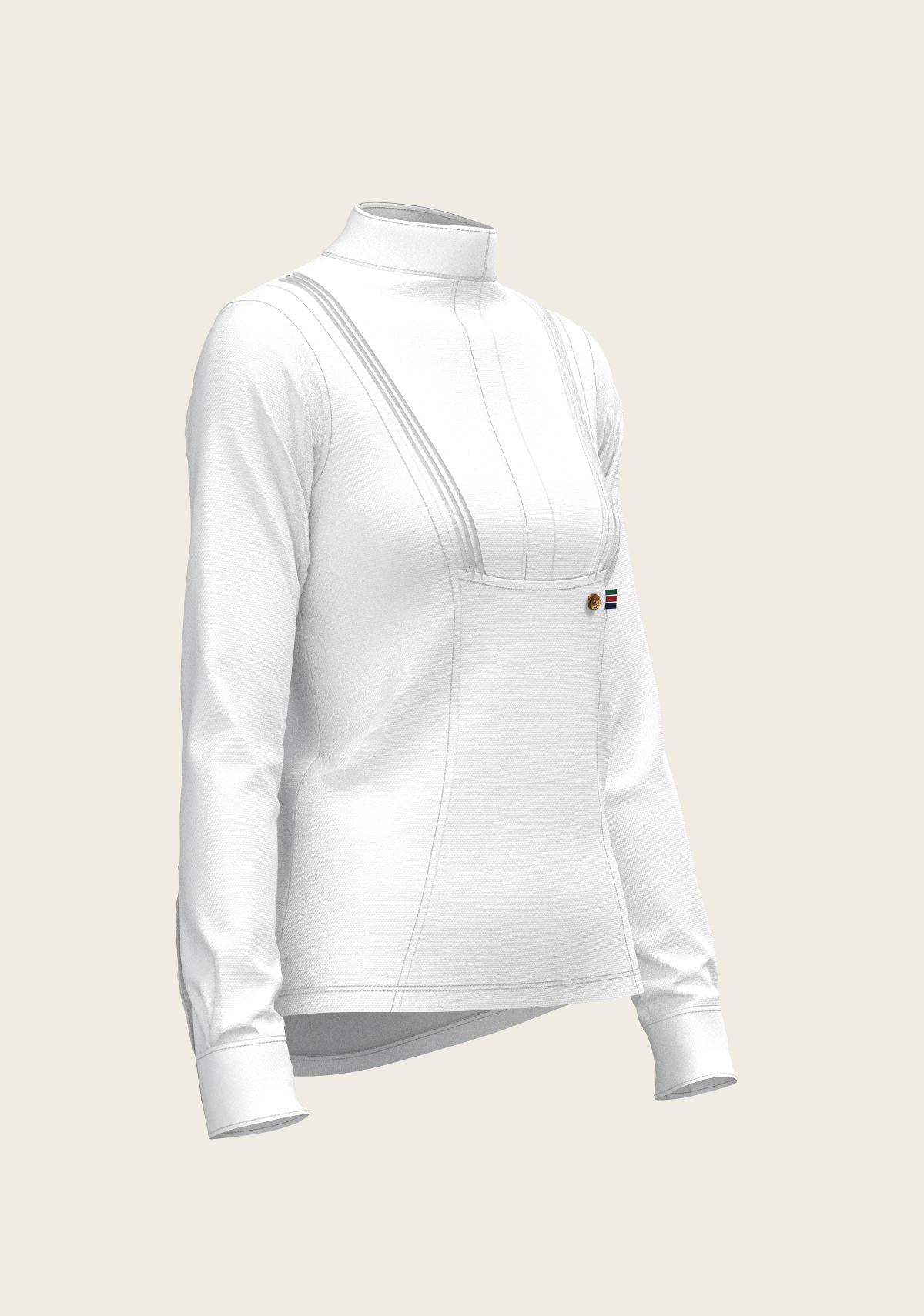 Image of Short Pleated Long Sleeve Show Shirt