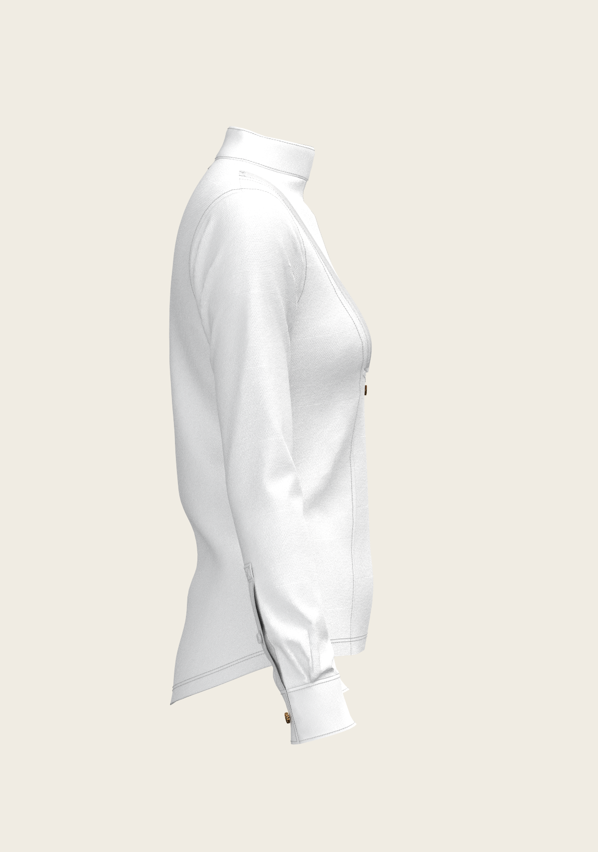 Image of Short Pleated Long Sleeve Show Shirt