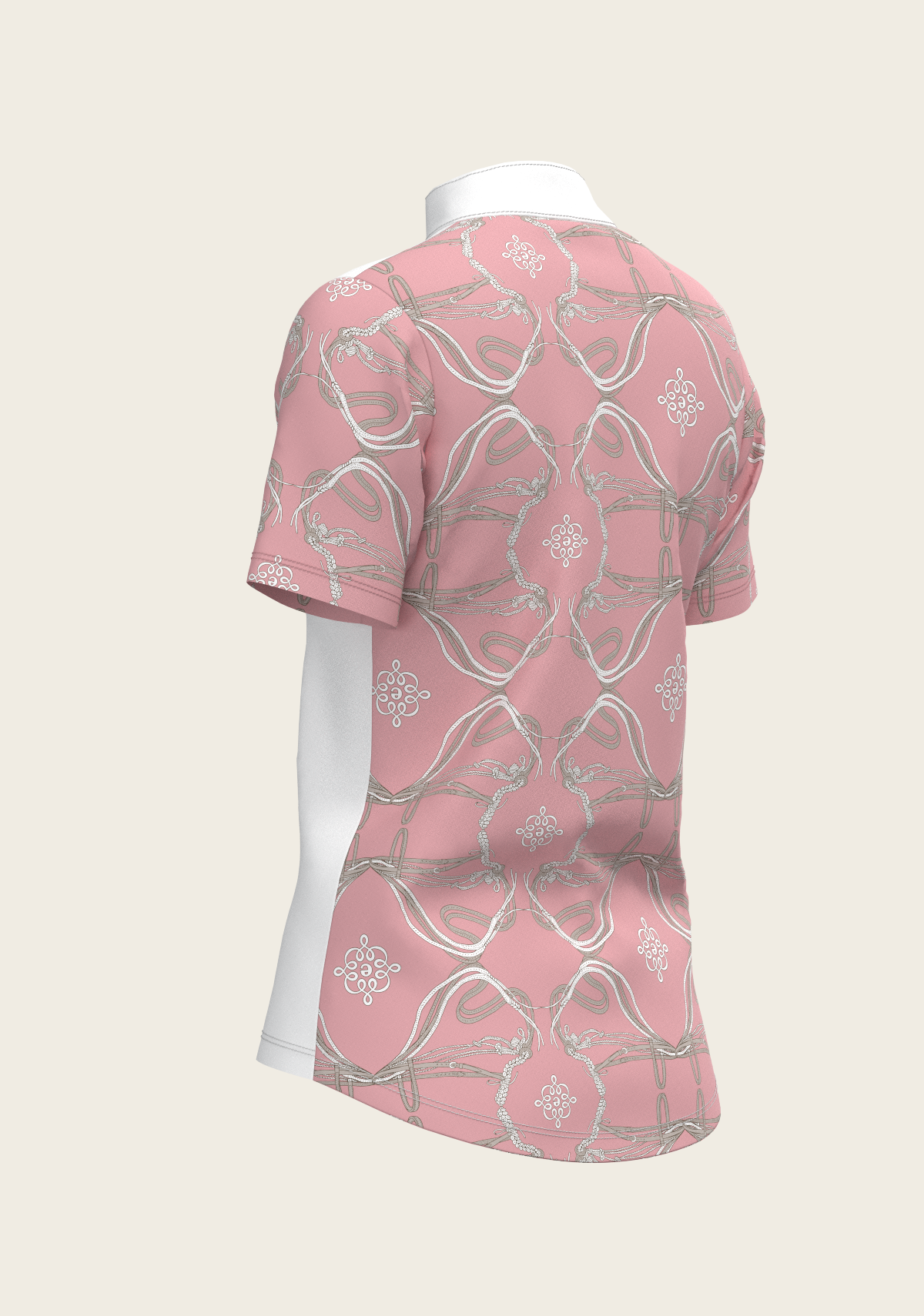 Image of Roped Bridles on Rose Short Sleeve Show Shirt