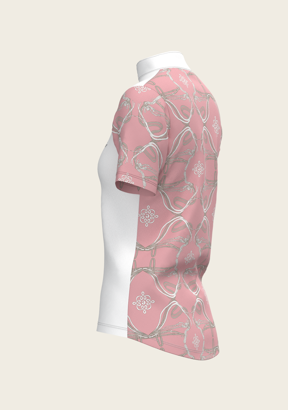 Image of Roped Bridles on Rose Short Sleeve Show Shirt