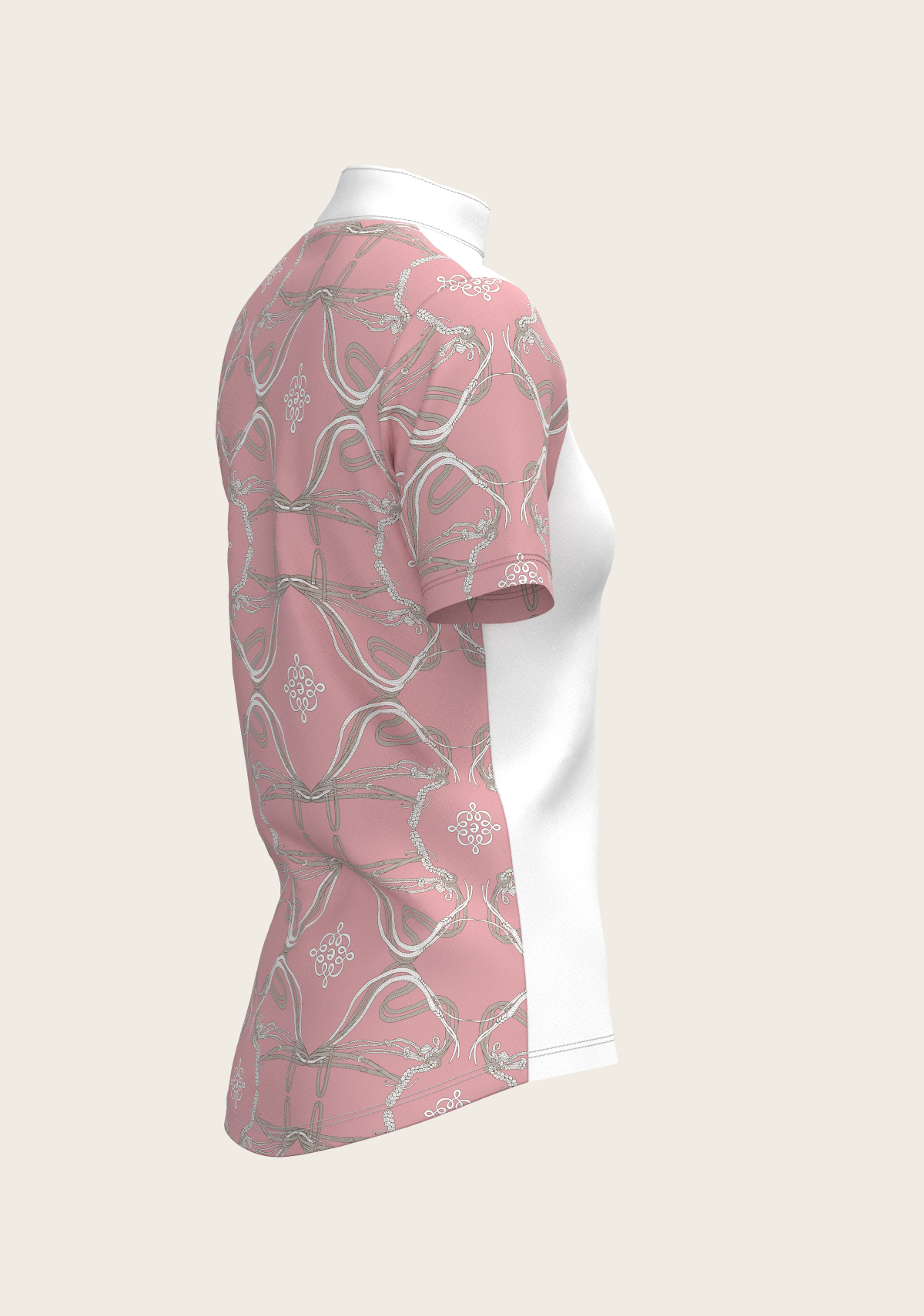 Image of Roped Bridles on Rose Short Sleeve Show Shirt