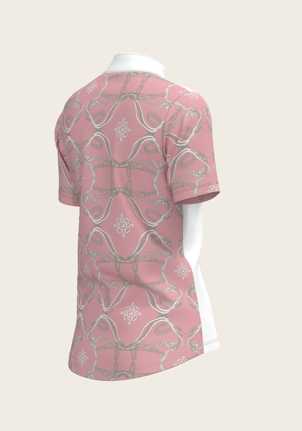 Image of Roped Bridles on Rose Short Sleeve Show Shirt