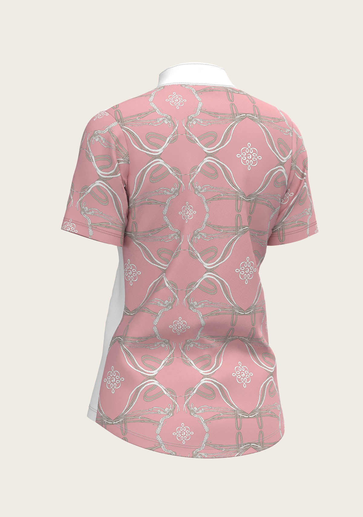 Image of Roped Bridles on Rose Short Sleeve Show Shirt