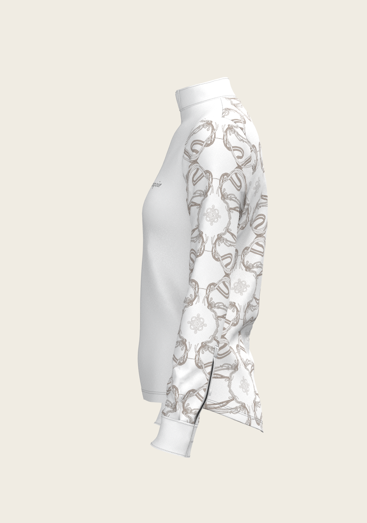 Image of Roped Bridles on White Long Sleeve Show Shirt