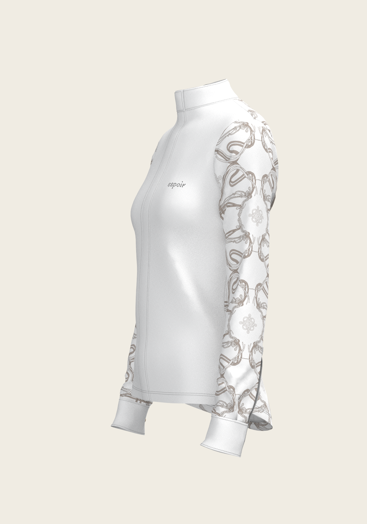 Image of Roped Bridles on White Long Sleeve Show Shirt