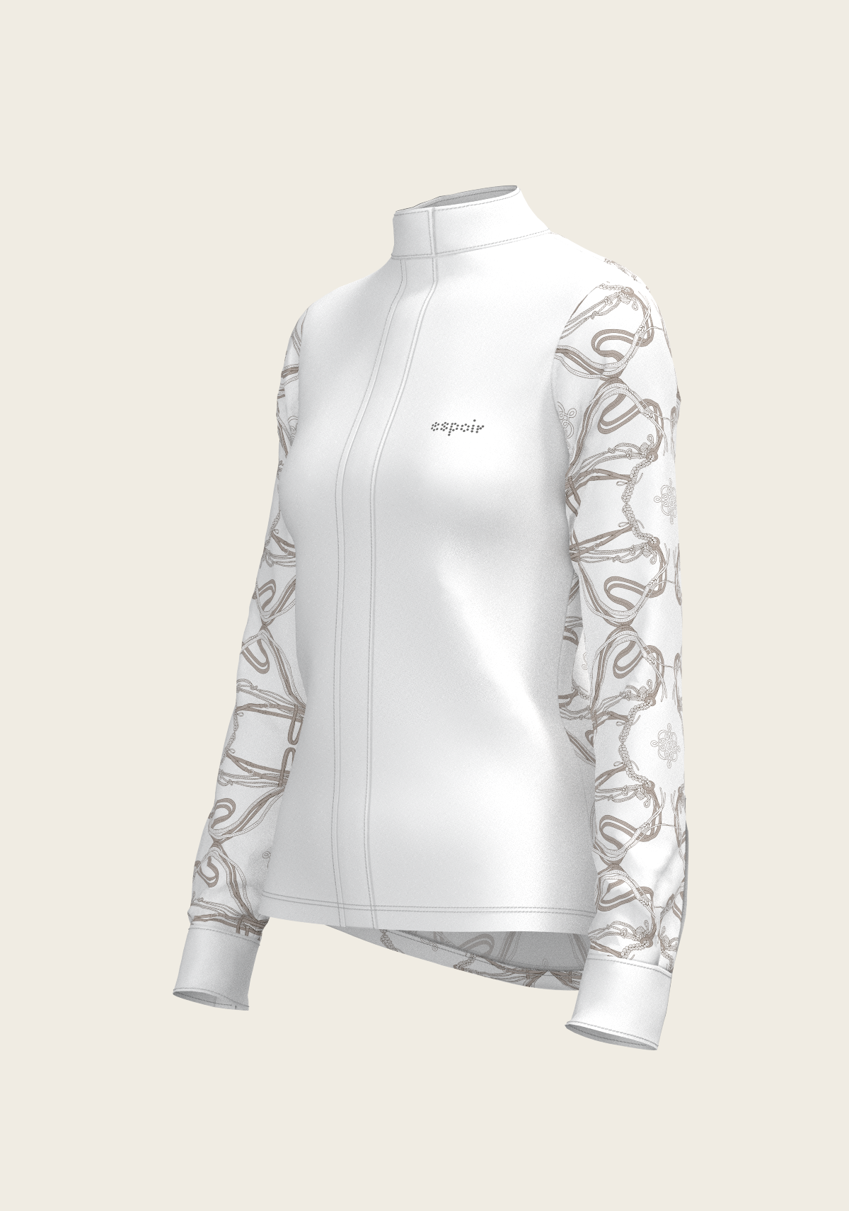 Image of Roped Bridles on White Long Sleeve Show Shirt