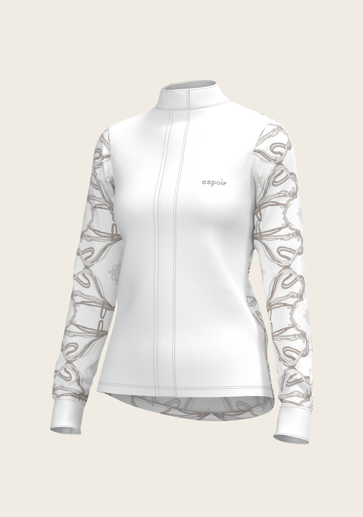 Image of Roped Bridles on White Long Sleeve Show Shirt