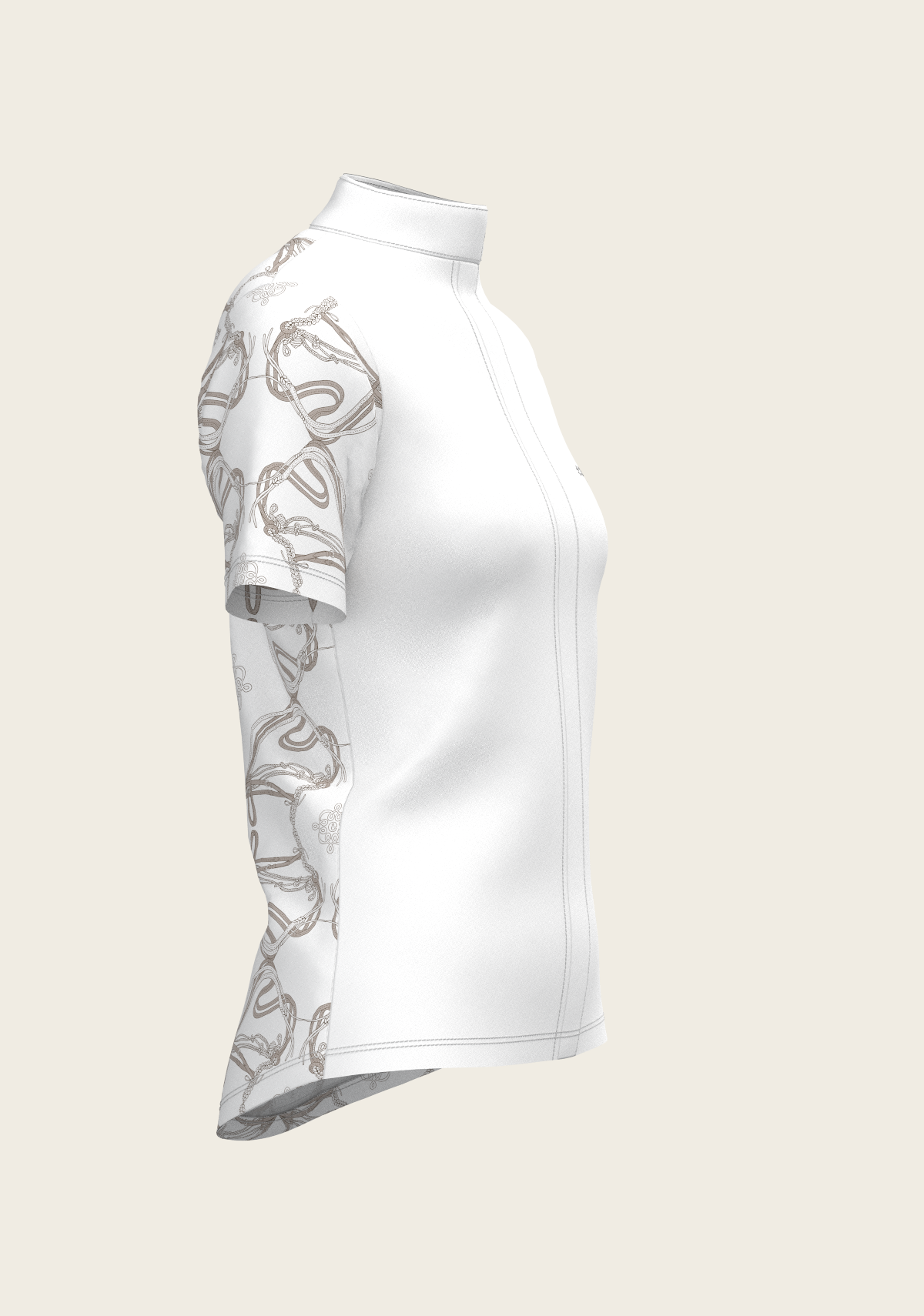 Image of Roped Bridles on White Short Sleeve Show Shirt