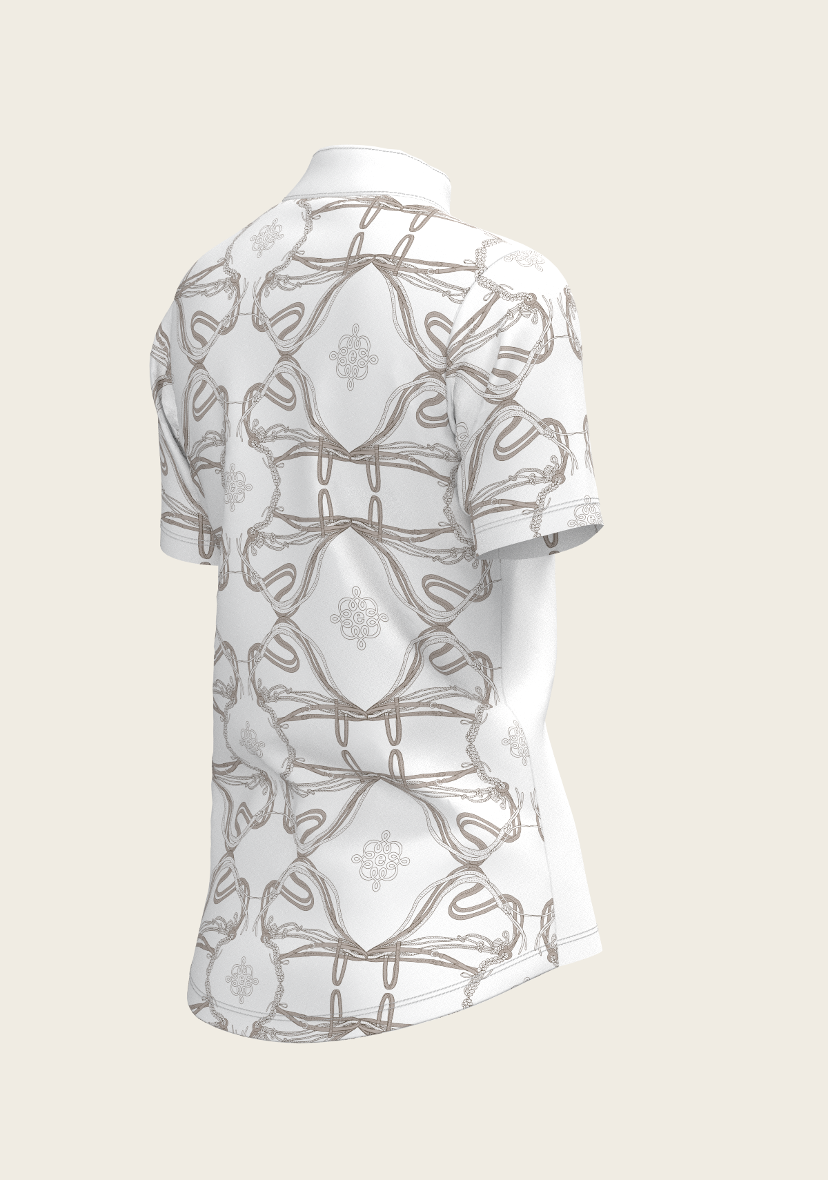 Roped Bridles on White Short Sleeve Show Shirt