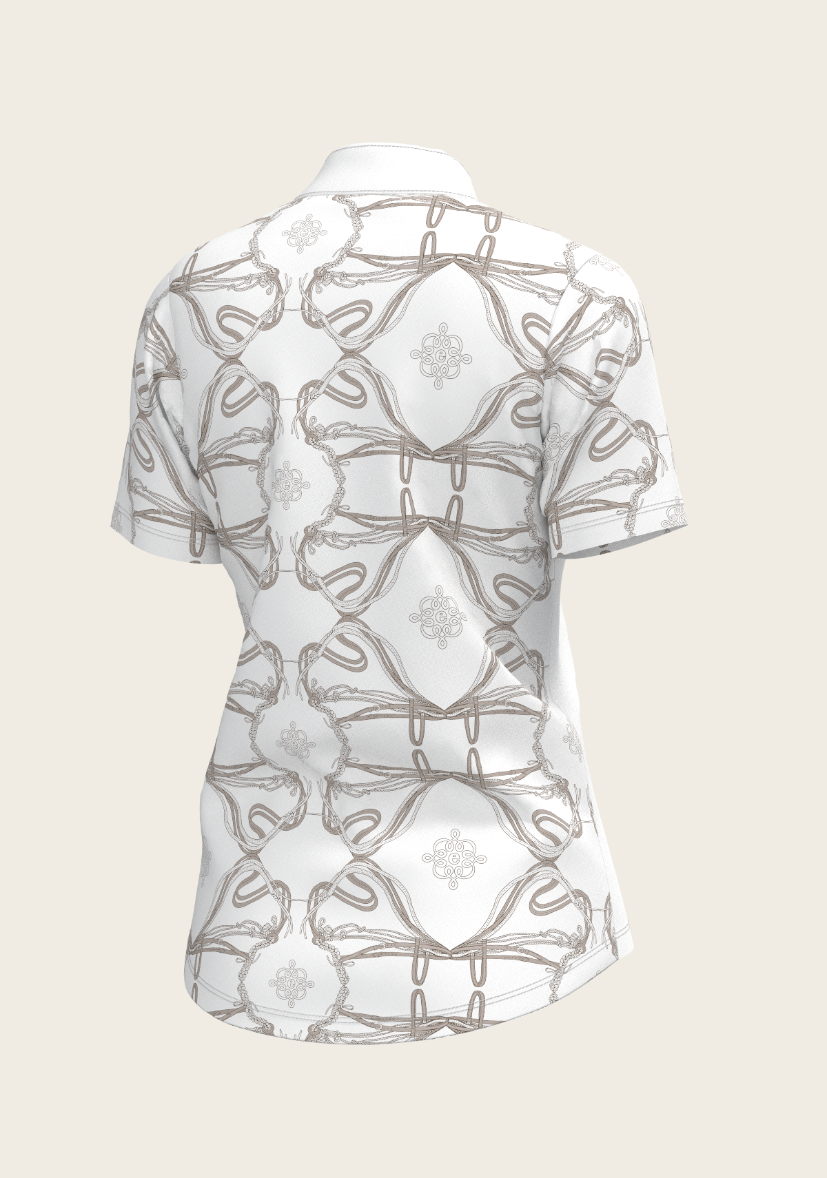 Image of Roped Bridles on White Short Sleeve Show Shirt