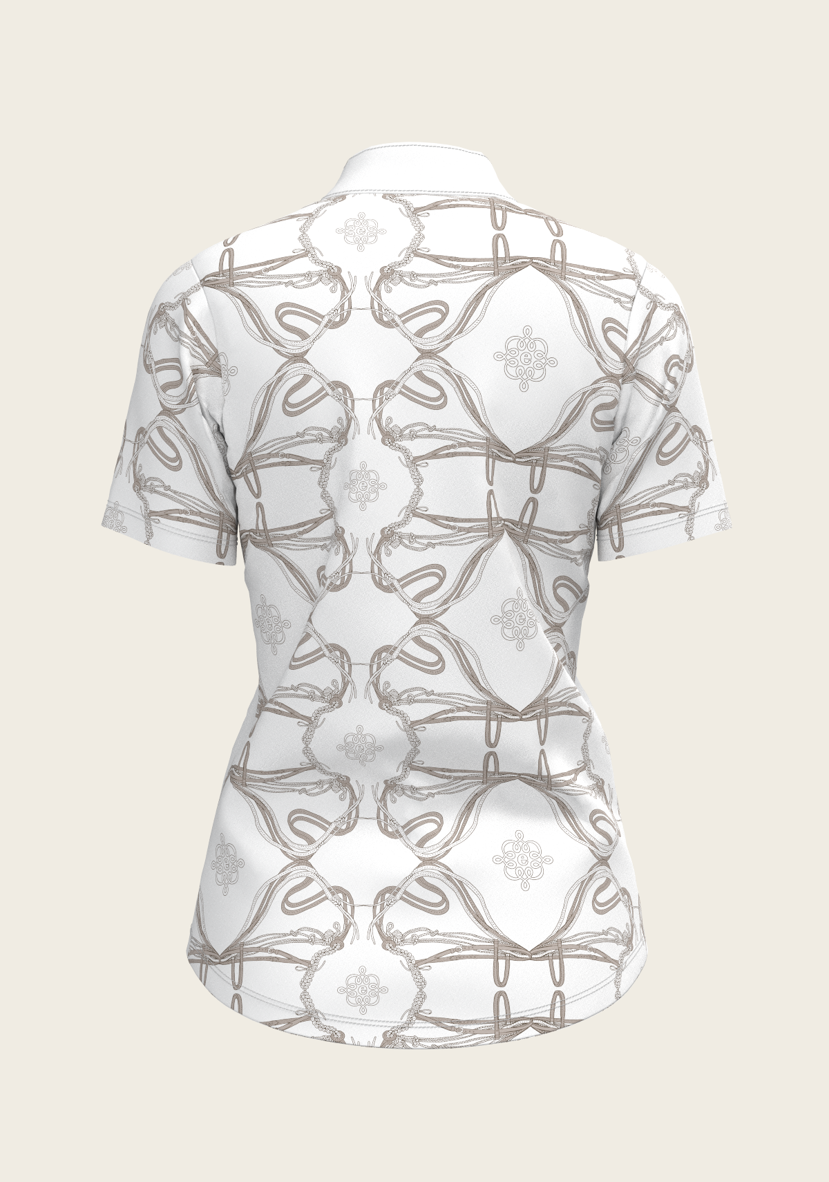 Image of Roped Bridles on White Short Sleeve Show Shirt