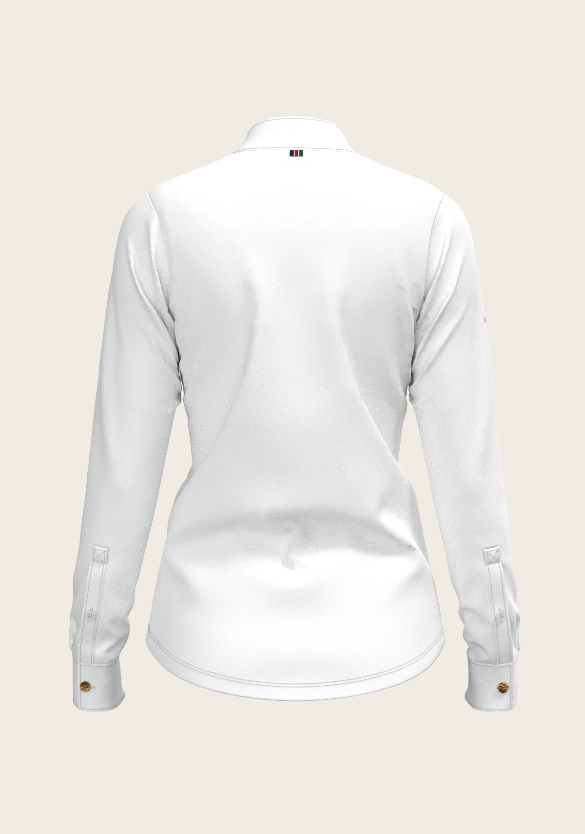 Image of White Long Pleated Long Sleeve Sleeve Show Shirt