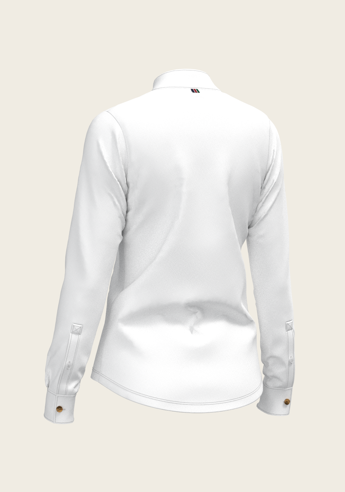 Image of White Long Pleated Long Sleeve Sleeve Show Shirt